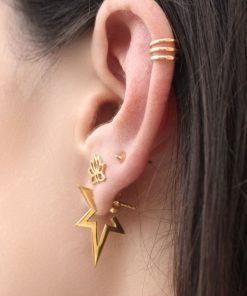 Pendientes Moon | Pendiente Punk Gold