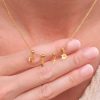 Collares Moon | Charms Letter Oro