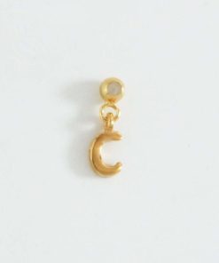 Collares Moon | Charms Letter Oro