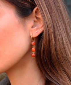 Pendientes Moon | Pendientes Yakut Oro