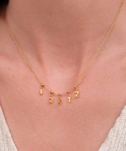 Collares Moon | Charms Nummer Oro